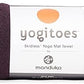 Manduka Yogitoes Yoga Towel – Rubber Grip Dots Non-Slip Bottom, Quick Dry Fitness Towel for Hot Yoga, Pilates, Exercise