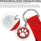 PUPTECK No Pull Dog Harness Soft Adjustable Basic Nylon Step in Puppy Vest Outdoor Walking with ID Tag and A-ir Tag Case, Red, M