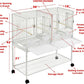 1/2/3-Combo Stacker Center Divided Breeder Breeding Bird Flight Double Rolling Cage for Aviaries Canaries Cockatiels Lovebirds Finches Budgies Small Parrots