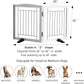 ZJSF Freestanding Dog Fence Indoor, Foldable Dog Gate for Doorways, Stairs or Hallways, Sturdy Wood Extra Wide Pet Gate with Support Feet for The House, White, 32 "Height-2 Panels