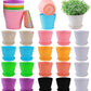 20 Pack 7 Inch Plant Pots Bulk Small Plastic Planters Pots with Drainage Holes Flower Pot for Succulent, Cactus, Herb, African Violet