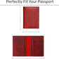 HIFA Leather Passport Holder, Handmade Passport Cover with Card and Ticket Slot - Genuine Leather, Elegant Design, Easy Access - Passport Case, Passport Wallet, Passport Holder