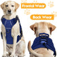 Heavy-Duty Tactical Dog Harness for Large Dogs, No Pull Adjustable Reflective Pet Vest with Molle System, K9 Military-Grade Control for Service Training, Outdoor & 10+ Breeds, Dazzling Blue, X-Large