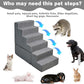 Dog Steps for High Beds 30-32" H - 6-Step Dog Stairs for Small Dogs, 33D Foam Pet Steps for High Bed with Non-Slip Bottom and Washable Cover, Dogs Ramp for Bed Indoor, Grey