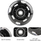 8pcs Inline Skate Wheels Led Light-Up Wheels 64/70/72/76/80mm w/Bushings 85-88A for Kids and Youth Beginners Children's Inline Skates Indoor/Outdoor Use (Black, 64mm)