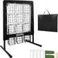 9 Hole Pitching Net, Heavy-Duty Baseball Net with Strike Zone for Pitching and Hitting, Height Adjustable Training Equipment with 9 Pocket Pitching Target for Baseball & Softball Practice
