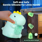 Dinosaurs Alarm Clock with Night Light for Kids with Sleep Training and Sound Machine, Rechargeable Silicone Lamp OK to Wake Clock，Cute Animal Tabletop Lamp, Perfect Sleep Companion for Boys Girls