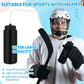Domensi 2 Pack 1 Liter Sports Water Bottle with Long Straw Hockey Lacrosse 34 Oz Water Bottle Easy Squeeze Plastic Use with Sport Helmet in Football Baseball(Black,No Printed)