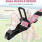 Pawaboo 2Pack Dog Seatbelt for Car, Dog Car Seat Belt Bungee, Dogs Tether for Cars with Buckle & Hook Latch, Adjustable Reflective Dogs Cars Harness Leash with 360° Lockable Buckle, Pink Camouflage