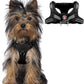 Dog Harness Step in Dog Vest Harness, Reflective Adjustable Puppy No Pull Harness Breathable Soft for Small and Medium Dogs Cats, Black, XXS