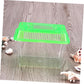 Betta Fish Tank LED Fish Tank Plastic Aquarium Gallon Fish Bowl Small Betta Tank Fish Box with Portable Goldfish Bowl Frog Suite Travel Green Portable Fish Tank Travel