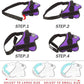 Bolux Dog Harness, No-Pull Reflective Dog Vest, Breathable Adjustable Pet Harness with Handle for Outdoor Walking - No More Pulling, Tugging or Choking (Purple, L)