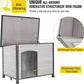 Aivituvin Large Dog House Outdoor Indoor Weatherproof Dog House for Small & Medium & Large Dogs with Unique All-Around Iron Frame＆Raised Feet（White）
