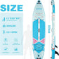 Inflatable Stand Up Paddle Board – Durable SUP for Adults & Youth,33" Wide Blow Up Paddle Board with Paddle, Pump, Backpack,Leash – All Around Stable for All Skill Levels, Carries up to 450 lbs
