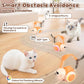 SlowTon Cat Interactive Toy for Indoor Cats - Remote Control Automatic Smart Moving Cat Toys with 2 Modes, Rechargeable Kitten Feather Toys for All Breeds of Bored Cats(Orange)