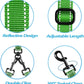PetBonus Double Dog Leash, No Tangle Dual Leash, Reflective Walking Training Lead, 4 Comfortable Padded Handles for 2 Dogs with Collapsible Bowl and Waste Bags (Grass Green, Large)