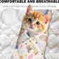 27.6"Cat Grooming Wrap, Self Adhesive Cat Wrap for Cutting Nails, Anti-Escape Calming Cat Swaddle Wrap for Medicine Ear Cleaning, Alpaca Anti-Scratch Cats Burrito Restraint Blanket, Practical Pet Tool