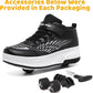 Wooowyet Roller Skate Shoes for Kids Boys Girls Rechargealbe Wheels Sneakers Fashion Roller Wheeled