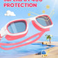 Kids Swim Goggles,Swimming Goggles for Kids 6-14, Anti-Fog UV Protection Pool Glasses for Boys Girls