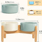 Wordcam Elevated Ceramic Dog Bowls,Raised Dog Dish with Stand,Pet Food and Water Feeding Bowls for Small Medium Dogs(6.5''Tall-28 Oz-3.6 Cups)