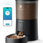 Automatic Cat Feeder WiFi- 5Ghz Cat Food Dispenser with APP Remote Control- Auto Pet Feeder for Small Dog Indoor- Easy to Set Up and Clean- Dual Power with Desiccant Bag& Stainless Steel