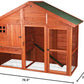 TRIXIE Pet Products Rabbit Hutch with Gabled Roof, 76.25 x 31.5 x 59.75 inches