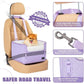 PETSFIT Dog Car Seats for Small Dogs, Patent Safe Buckles Cat Car Seat, Car Seat for Dogs with Safety Belt, Suitable for Small Pets Up to 25lbs (Lavender Purple)