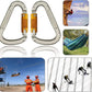SOB Auto Locking Climbing Carabiner Clips,Heavy Duty Asymmetrical Carabiner Connector Used for Rappelling Gear Rescue Outdoor Projects Dog Leash
