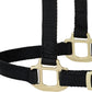 Weaver Equine Breakaway Horse Halter, Supple Leather Crown, Adjustable Chin & Throat Snap Halters for Horses, Equine Tack,Pony Size, Black