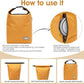Dog Food Travel Bag w/2PCS Collapsible Dog Travel Bowls,dog food storage container 20 lb(Yellow, Large)