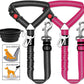 3 Piece Set Dog Seat Belt Retractable Dog Car Seatbelts Adjustable Pet Seat Belt for Vehicle Headrest Restraint Adjustable Heavy Duty & Elastic & Durable Car Harness for Dogs