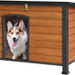 GUTINNEEN Chew Proof Dog House with Metal Iron Frame Outdoor Dog Kennel for Small Medium Large Indoor Dog Cage (33.5" L,Brown Color)