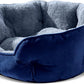 Asvin Small Dog Bed for Small Dogs, Cat Beds for Indoor Cats, Pet Bed for Puppy and Kitty, Extra Soft & Machine Washable with Anti-Slip & Water-Resistant Oxford Bottom, Blue, 20 inches