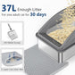 Stainless Steel Litter Box, Extra Large Litter Boxes for Big Cats, XL Metal Cat Litter Box with Lid, Anti-Urine Leakage, Non-Sticky, Include Cat Mat and Litter Scoop