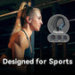 bmani Ear Buds Wireless Earbuds Bluetooth Headphones with 80H Playtime LED Display Case, Over-Ear Hook with Mic, Stereo Sound, Easy Button Controls, Sports Earphones for Running Workout Gym Black