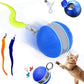 Interactive Cat Toys for Indoor Cats with 3 Mouse Tails,Electric Cat Ball Toy with Bird Chirping Sounds,Automatic Spinning Moving,300mAh Long Endurance Type-C Rechargeable,Pet Cat Supplies (Blue)