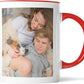 Custom Mug Upload Your Picture Personalized Coffee Mug with Photo Text Name Customized Cup Unique Ideas Gifts for Men Women Mom Dad Girlfriend Boyfriend Friend Family (Red, 11oz)