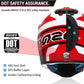 Youth Dirt Bike Helmet DOT Certified - Full Face Motorcycle Helmet for Off-Road, ATV, Street Riding, Includes Adjustable Goggles & Protective Gloves