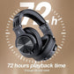 OneOdio A70 Bluetooth Over Ear Headphones, Wireless Headphones with 72H Playtime, Hi-Res, Built-in Mic, 3.5mm/6.35mm Wired Audio Jack for Studio Monitor & Mixing DJ Guitar AMP, Computer Laptop PC