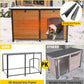Aivituvin Dog House Outdoor 59" Extra Large Insulated Dog Kennel with Movable Insulation Liner,All-Around Iron Frame