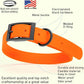 Dogline Biothane Waterproof Dog Collar Strong Coated Nylon Webbing with Black Hardware Odor- Proof for Easy Care Easy to Clean High Performance Fits Small Medium or Large Dogs, Hunter Orange