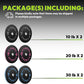Bumper Plates 2 - Inch Olympic Weight Plate Set for Barbell, 10-55 lb Rubber Weights Sets for Home Gym, Strength Training Plate, Weight Lifting, Black