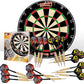 Vapor 180 Bristle Dartboard Staple Free Bullseye Steeltip Darts Extra Flights