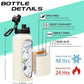 Insulated Water Bottle - 32oz 40oz 64oz Water Bottles with Straw & Spout Lids, Carrier Bag, Paracord Handle and Flask Boot, Reusable Stainless Steel Water Bottle, Metal Canteen Mug for Work