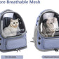 Cat Backpack Carrier, Breathable Cat Carrier Large Space Bubble Pet Backpack for Kitty Small Dog up to 12lbs, Transparent & Foldable Pet Carrier for Travel Hiking (Blue