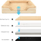 JOYELF Orthopedic Dog Bed for Extra Large Dogs, Foam Sofa Couch Bed, Waterproof with Removable Washable Cover and Nonskid Bottom, Durable - Khaki