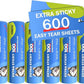 COBETE 6 Rollers Total 600 Sheets Extra Sticky Lint Roller Refills, for 6.3" Dog and Cat Lint Remover for Clothes, Couch, Furniture