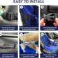 Dog Car Seat for Small Medium Dogs Up to 40lbs, Detachable Washable Soft Pet Booster Travel Bed for Front & Blue Seat with Safety Leash Belt