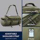 Haimont Large Duffle Backpack Bag for Men Travel, Heavy Duty Duffel Bags with Shoes Compartment for Long Trip, Camping, Water-resistant, 90L, Army Green