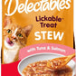 Hartz Delectables Stew Tuna & Salmon Lickable Wet Cat Treats, 1.4 Ounce (Pack of 12)
